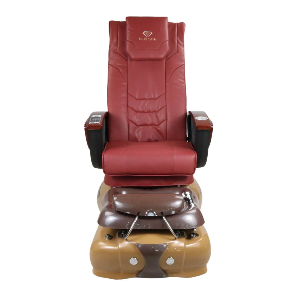 Pedicure Spa Chair - Mocha (Wood | Burgundy | Brown) - Image 5