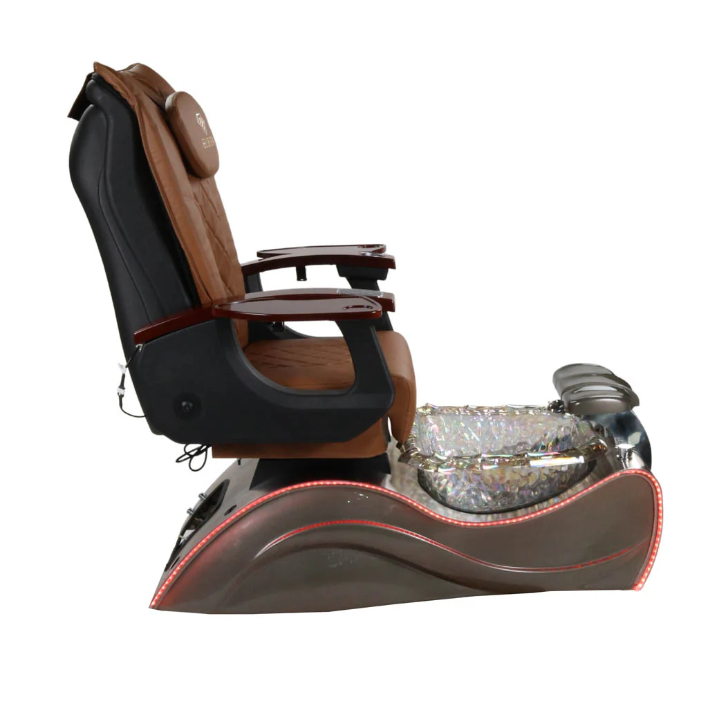 Pedicure Spa Chair - Nimbus (Wood | Cappuccino | Silver) - Image 3