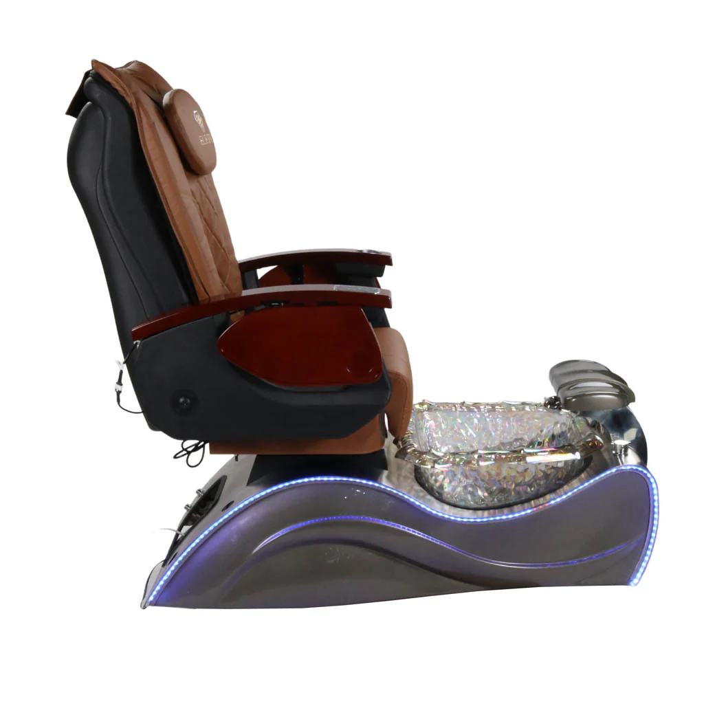 Pedicure Spa Chair - Nimbus (Wood | Cappuccino | Silver) - Image 6