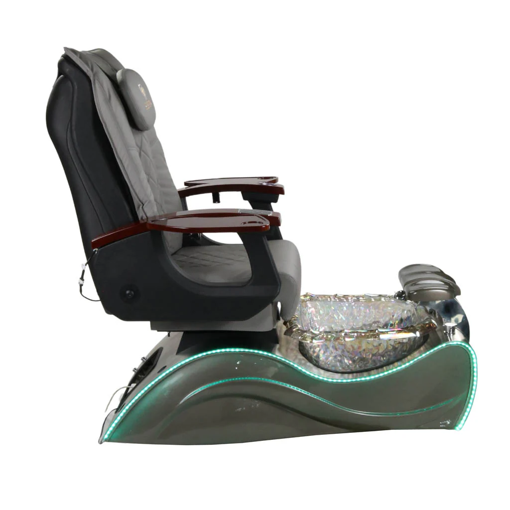 Pedicure Spa Chair - Nimbus (Wood | Grey | Silver) - Image 3