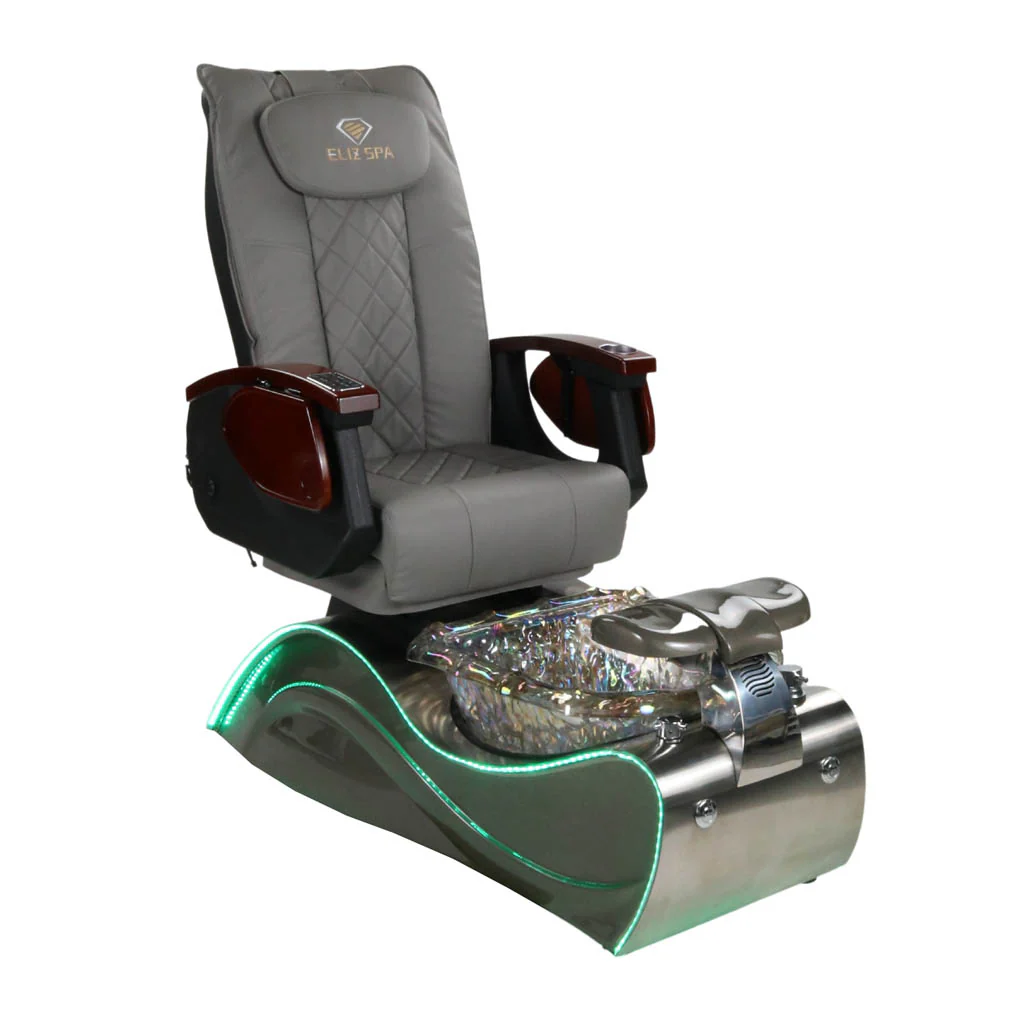 Pedicure Spa Chair - Nimbus (Wood | Grey | Silver) - Image 4