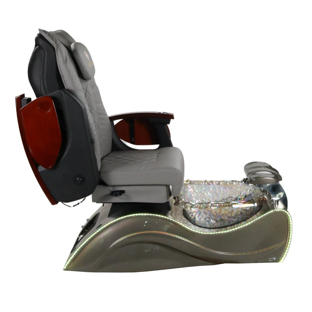 Pedicure Spa Chair - Nimbus (Wood | Grey | Silver) - Image 7
