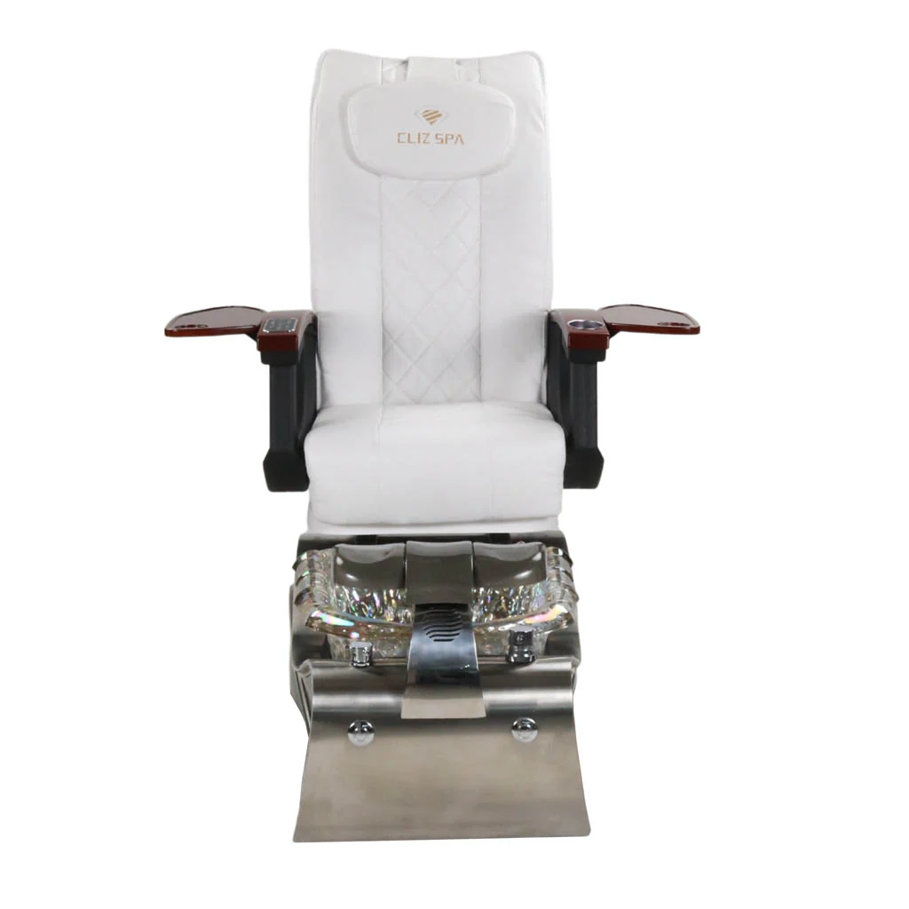 Pedicure Spa Chair - Nimbus (Wood | White | Silver) - Image 2