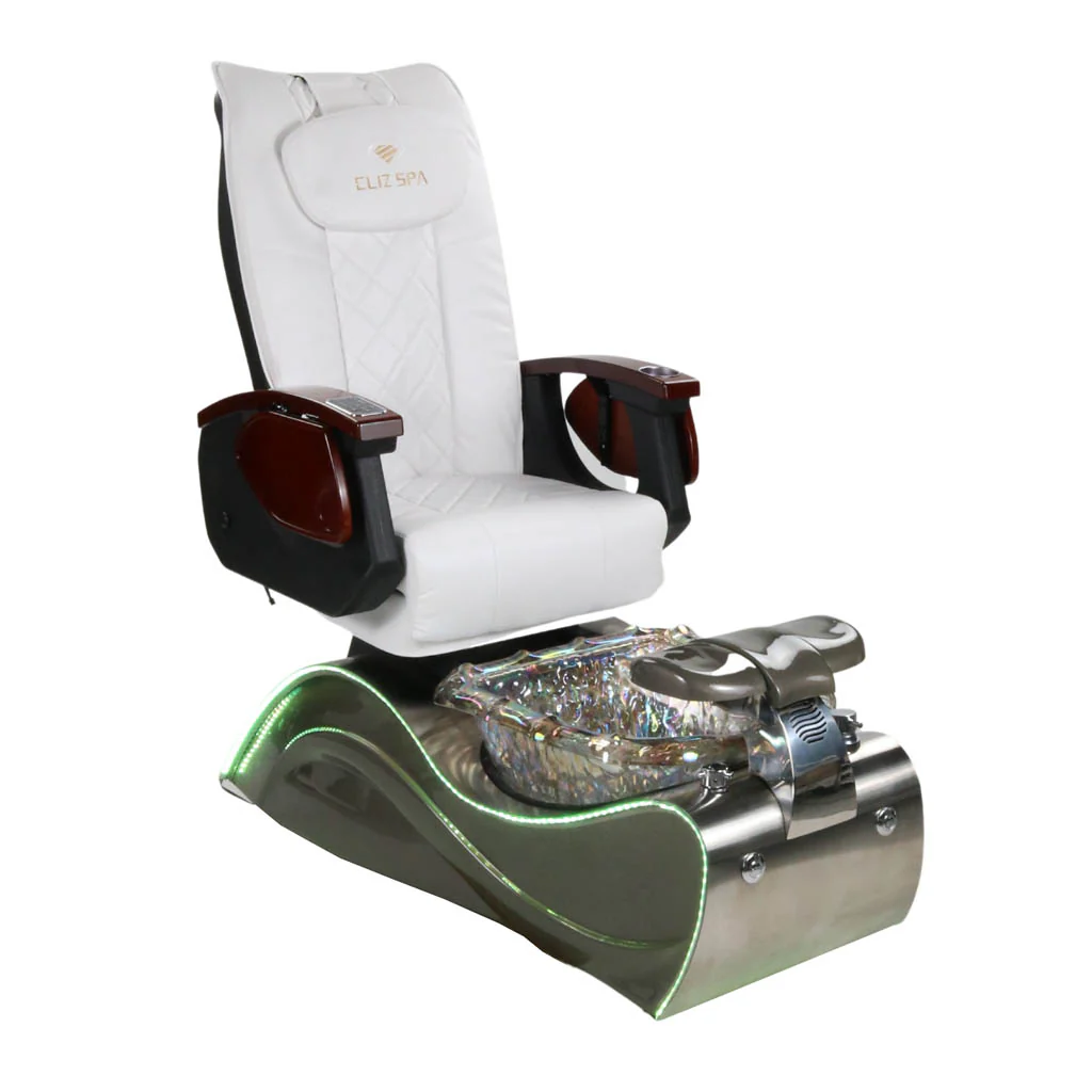 Pedicure Spa Chair - Nimbus (Wood | White | Silver) - Image 4
