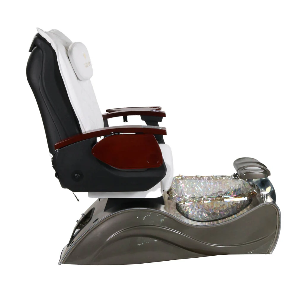 Pedicure Spa Chair - Nimbus (Wood | White | Silver) - Image 6