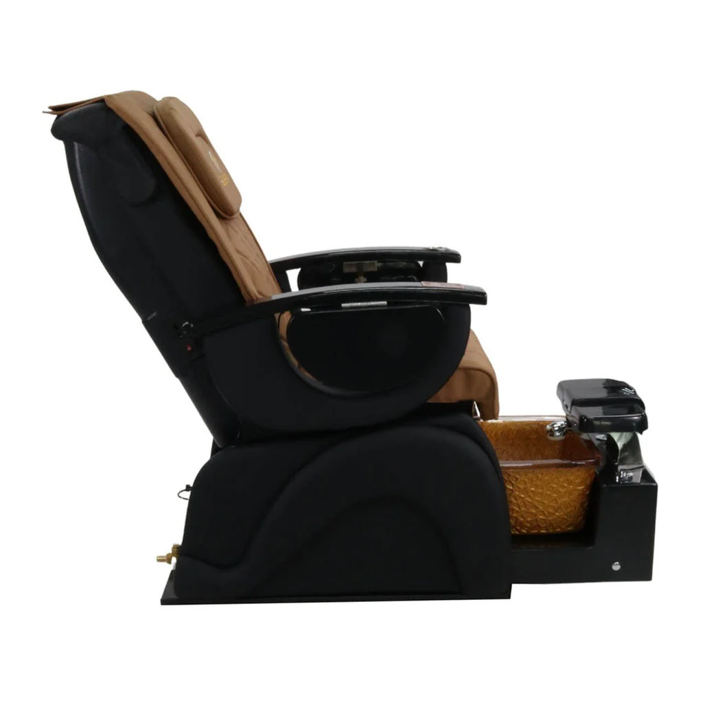 Pedicure Spa Chair - Omega Retractable (Black | Cappuccino | Black) - Image 3