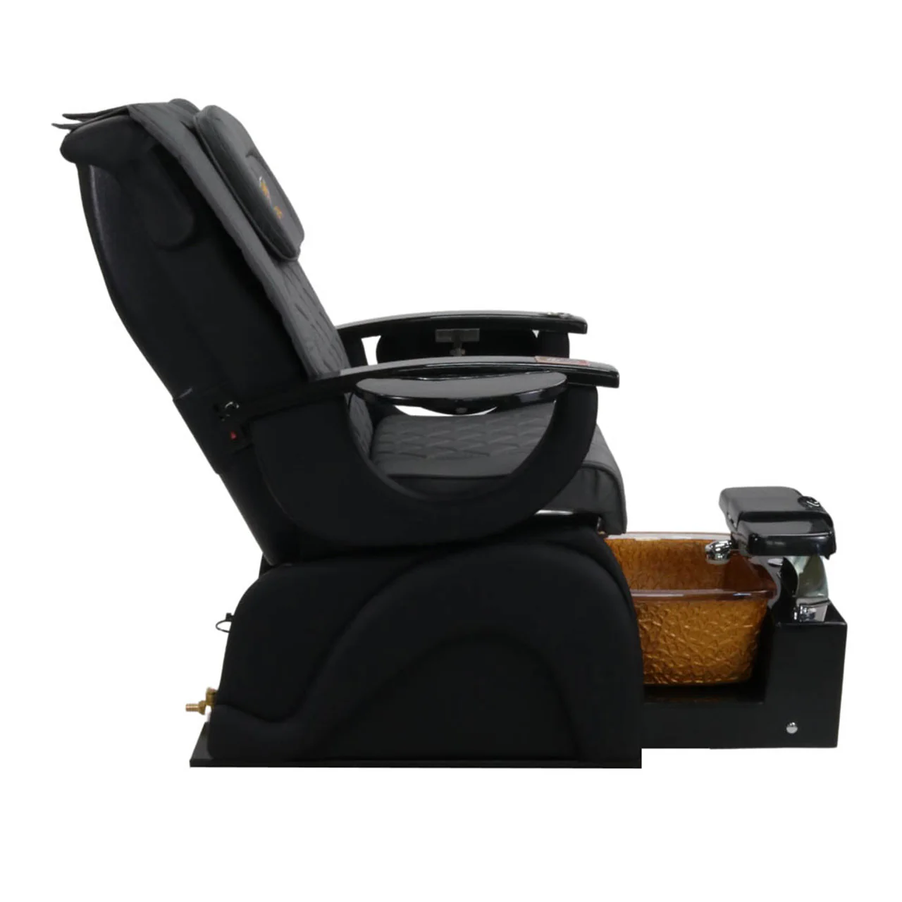 Pedicure Spa Chair - Omega Retractable (Black | Grey | Black) - Image 4