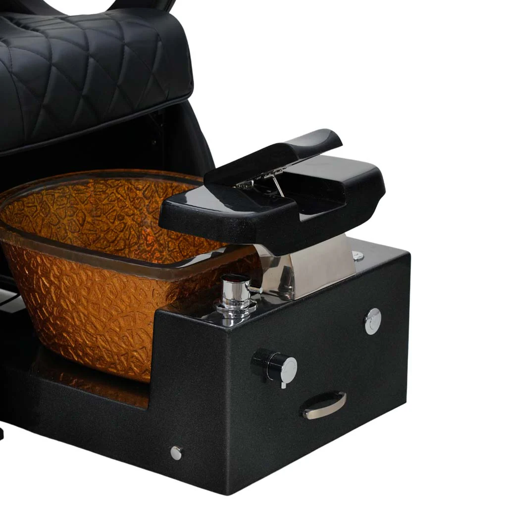 Pedicure Spa Chair - Omega Retractable (Black | Black | Black) - Image 3