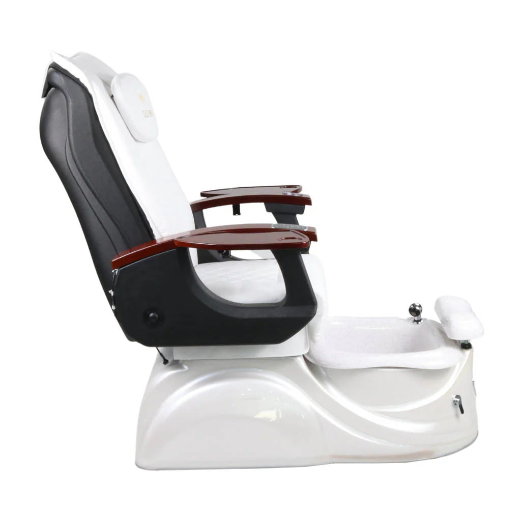 Pedicure Spa Chair - Pearl (Black | White | White) - Image 3