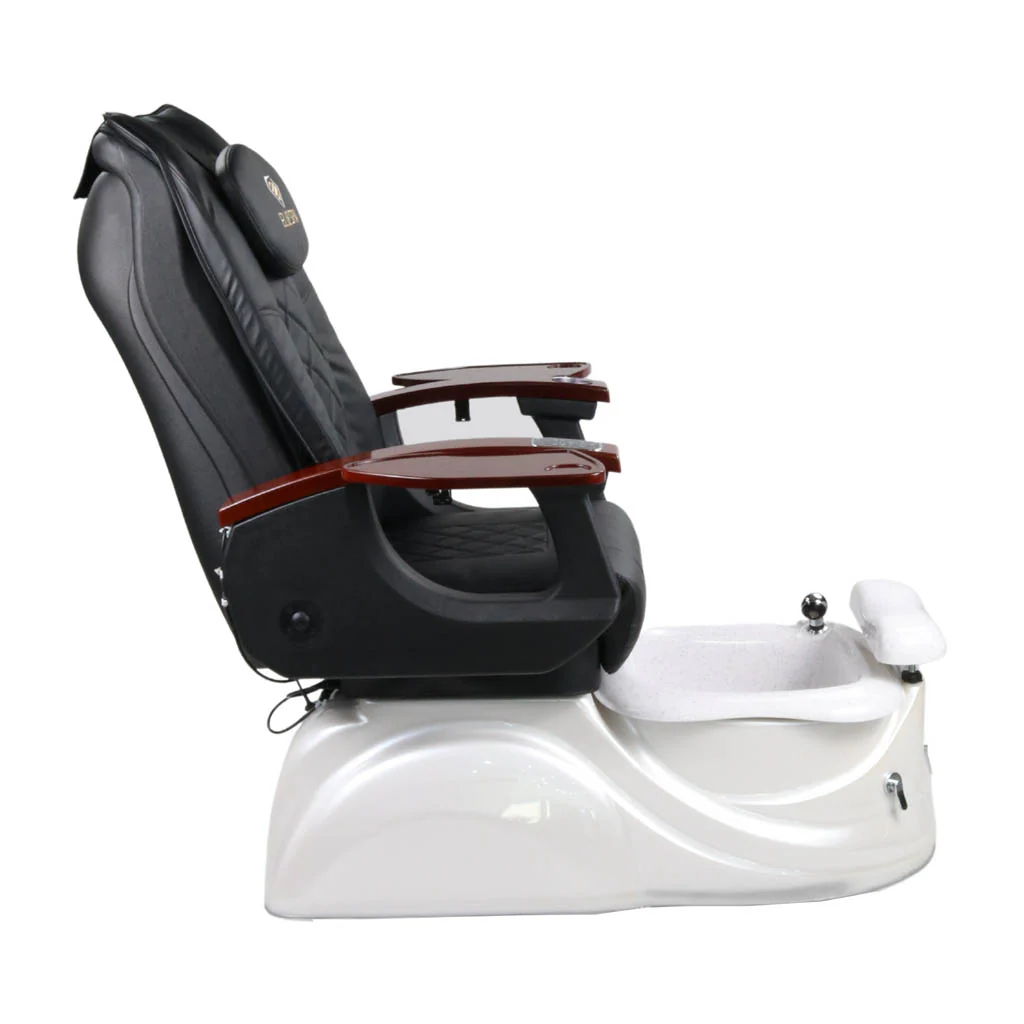 Pedicure Spa Chair - Pearl (Wood | Black | White) - Image 3