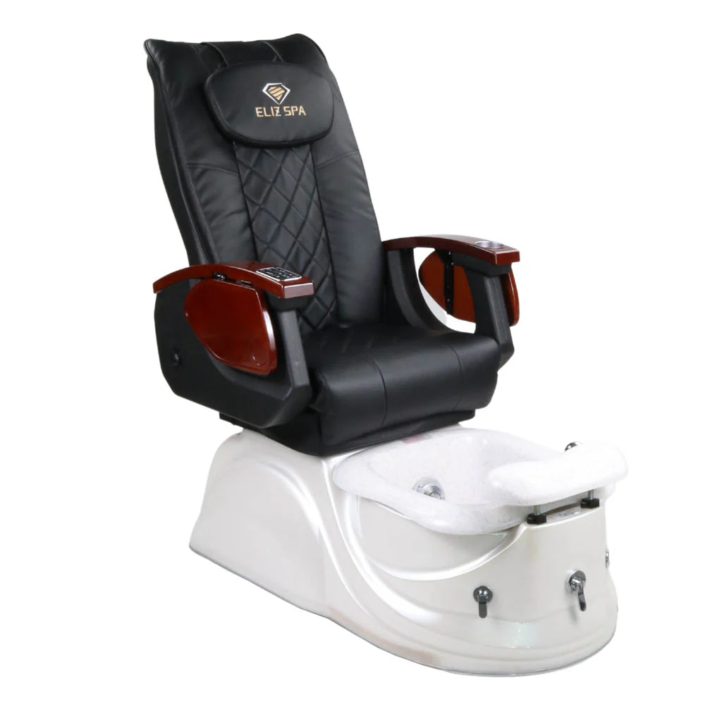Pedicure Spa Chair - Pearl (Wood | Black | White) - Image 4