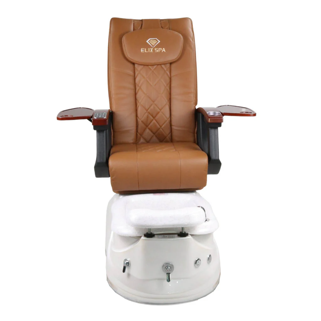 Pedicure Spa Chair - Pearl (Wood | Cappuccino | White) - Image 2