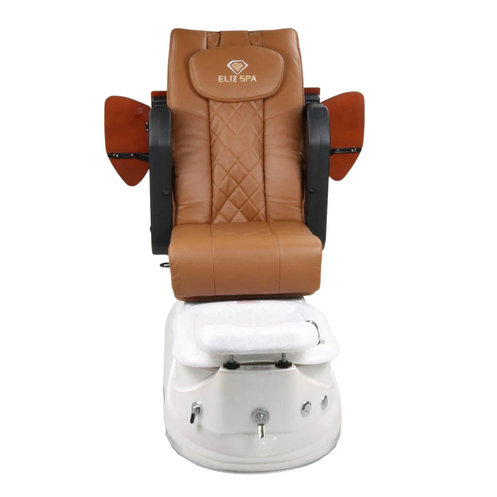 Pedicure Spa Chair - Pearl (Wood | Cappuccino | White) - Image 6