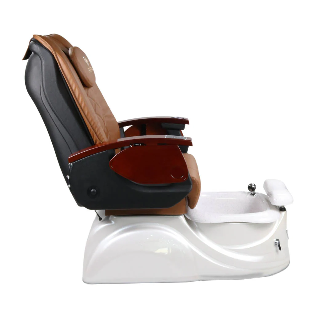 Pedicure Spa Chair - Pearl (Wood | Cappuccino | White) - Image 7
