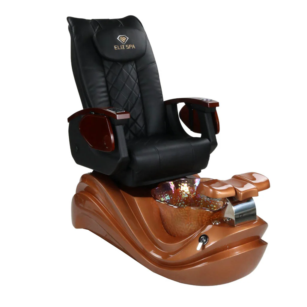 Pedicure Spa Chair - Phoenix (Wood | Black | Gold) - Image 4