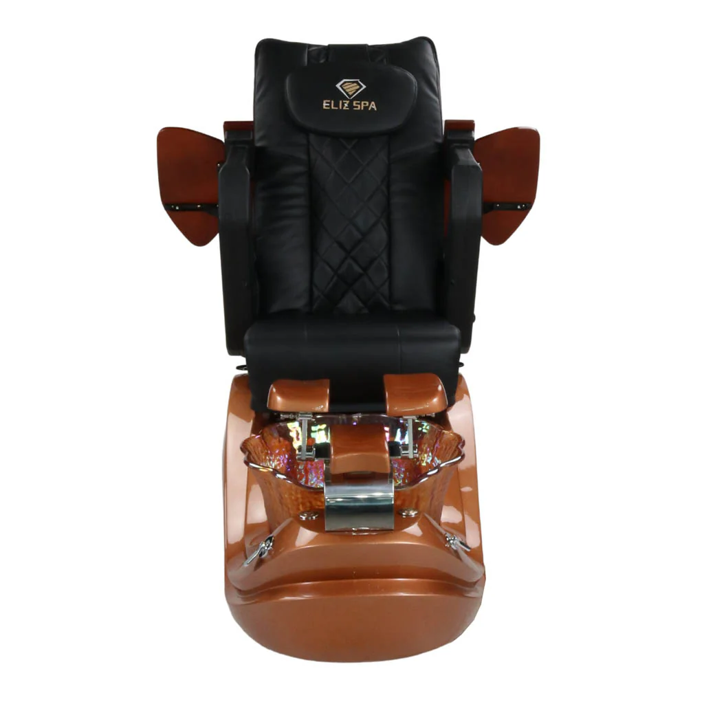 Pedicure Spa Chair - Phoenix (Wood | Black | Gold) - Image 6