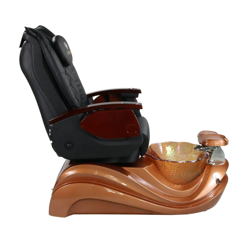 Pedicure Spa Chair - Phoenix (Wood | Black | Gold) - Image 7