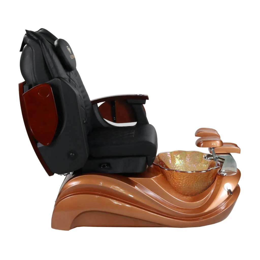 Pedicure Spa Chair - Phoenix (Wood | Black | Gold) - Image 8