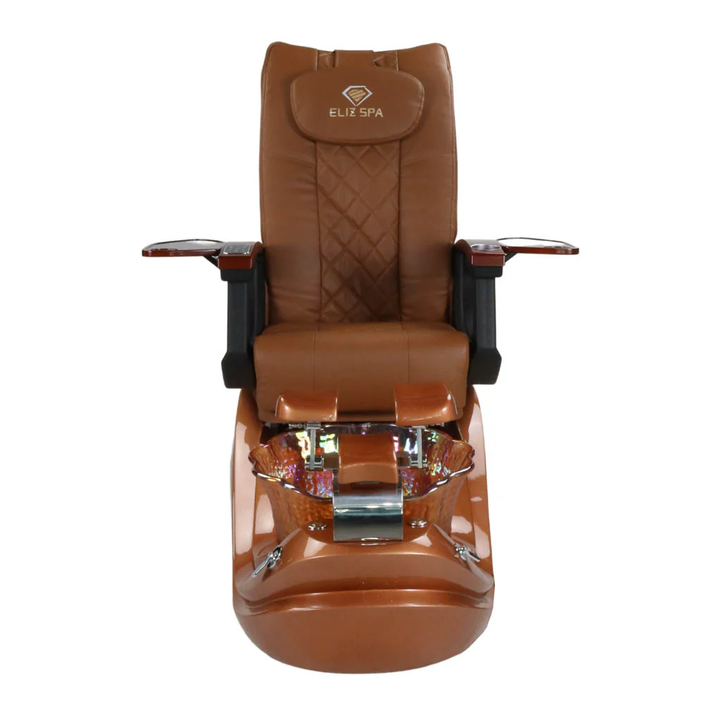 Pedicure Spa Chair - Phoenix (Wood | Cappuccino | Gold) - Image 2