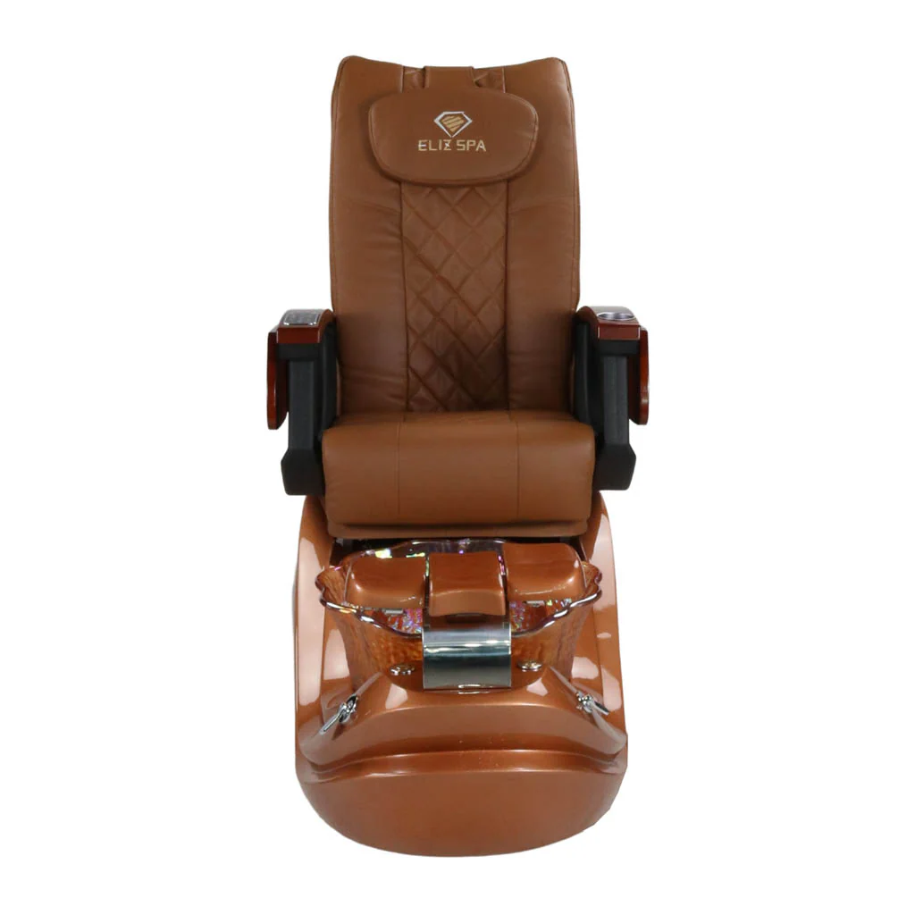 Pedicure Spa Chair - Phoenix (Wood | Cappuccino | Gold) - Image 5