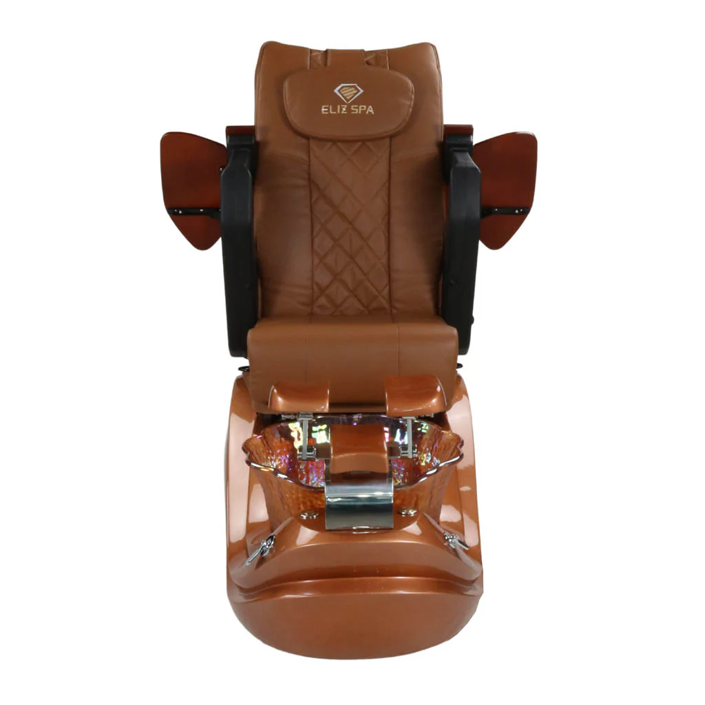 Pedicure Spa Chair - Phoenix (Wood | Cappuccino | Gold) - Image 6