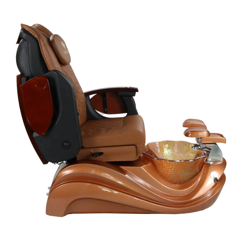 Pedicure Spa Chair - Phoenix (Wood | Cappuccino | Gold) - Image 7