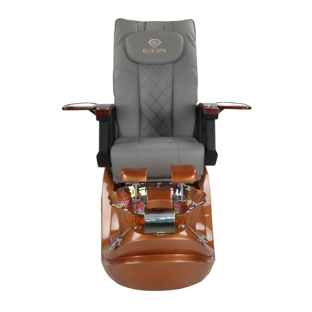 Pedicure Spa Chair - Phoenix (Wood | Grey | Gold) - Image 2