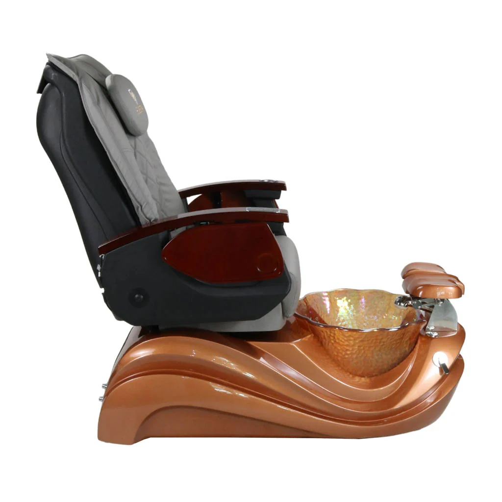 Pedicure Spa Chair - Phoenix (Wood | Grey | Gold) - Image 7