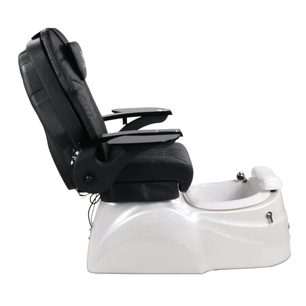 Pedicure Spa Chair - Quartz (Black | Black | White) - Image 3