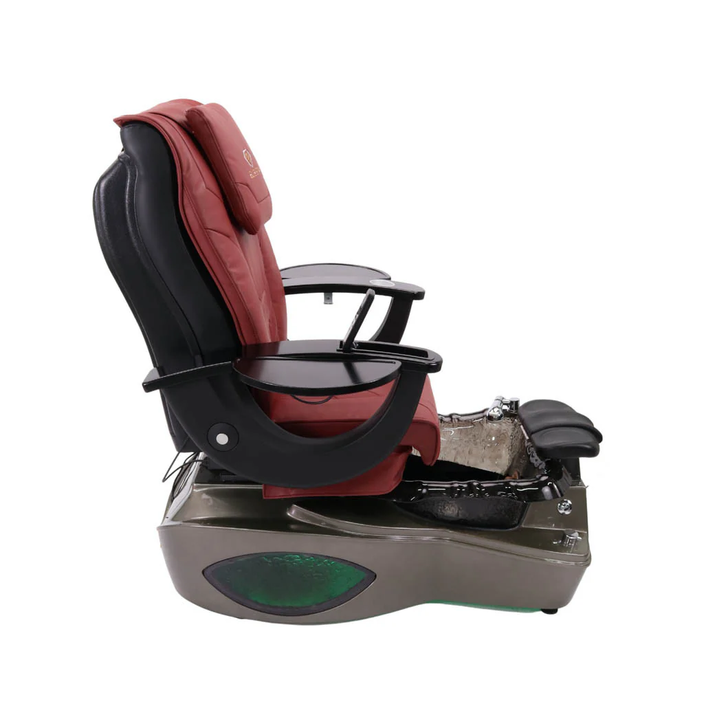 Pedicure Spa Chair - Shadow (Black | Burgundy | Dark Grey) - Image 3