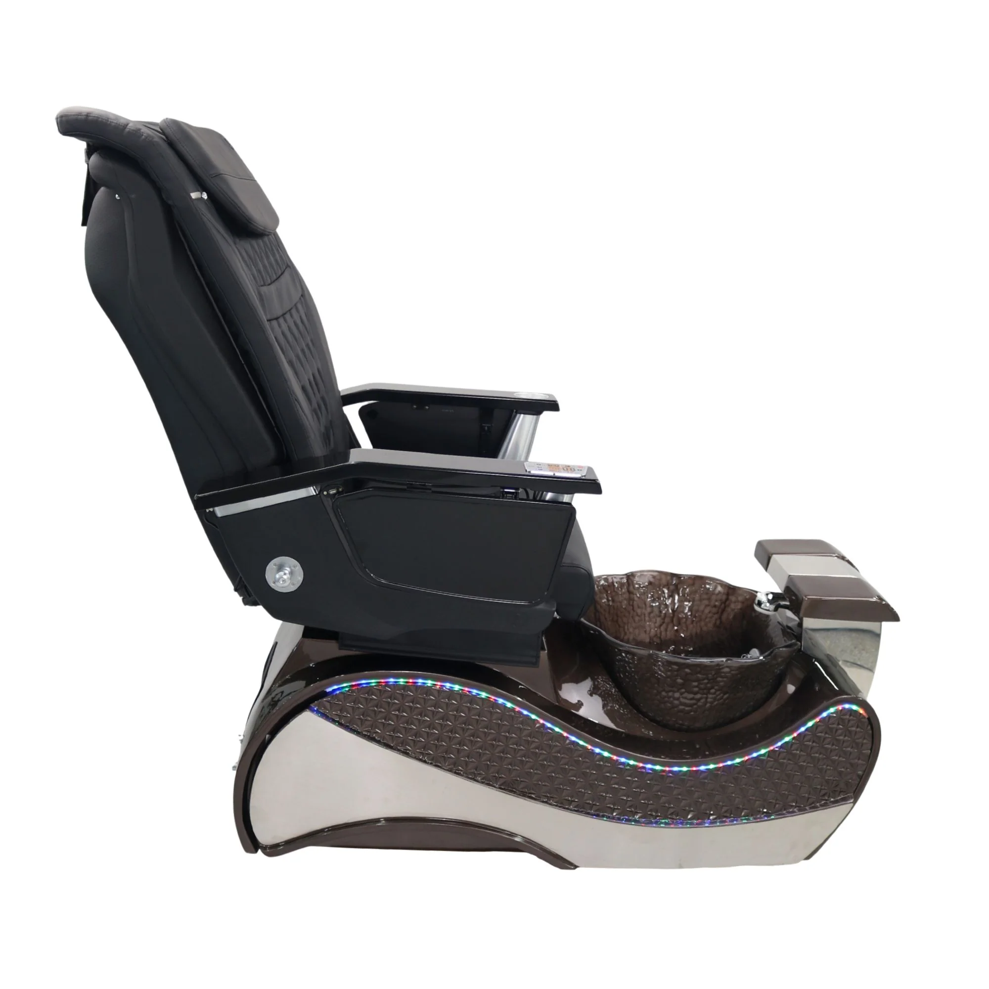 Pedicure Spa Chair - Stella (Black | Black | Brown) - Image 3