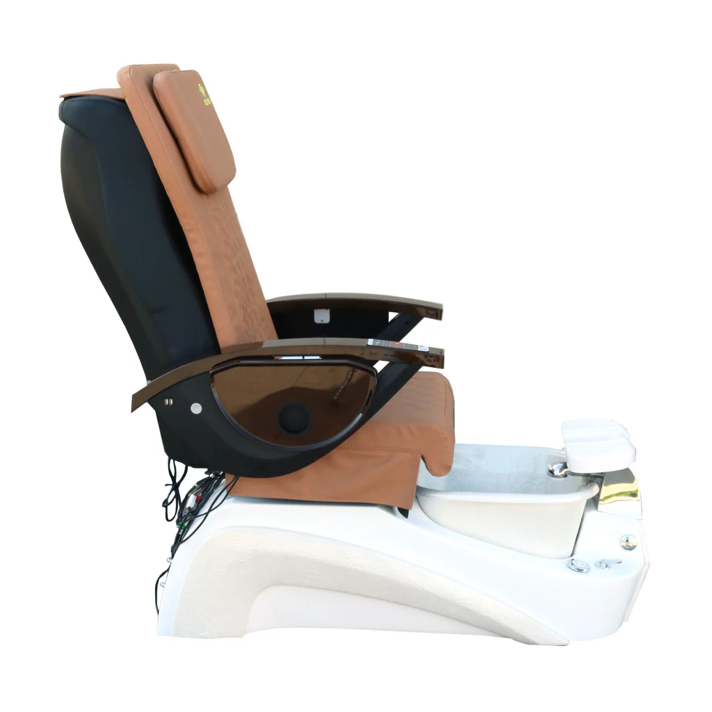 Pedicure Spa Chair - Tarex (Wood | Cappuccino | White) - Image 3