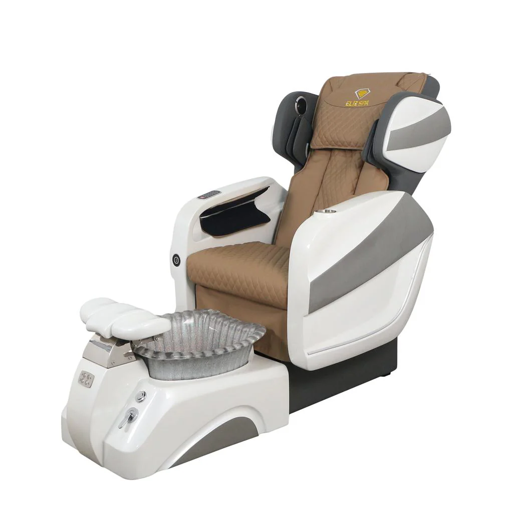 Pedicure Spa Chair - Titus (White | Beige | White) - Image 3