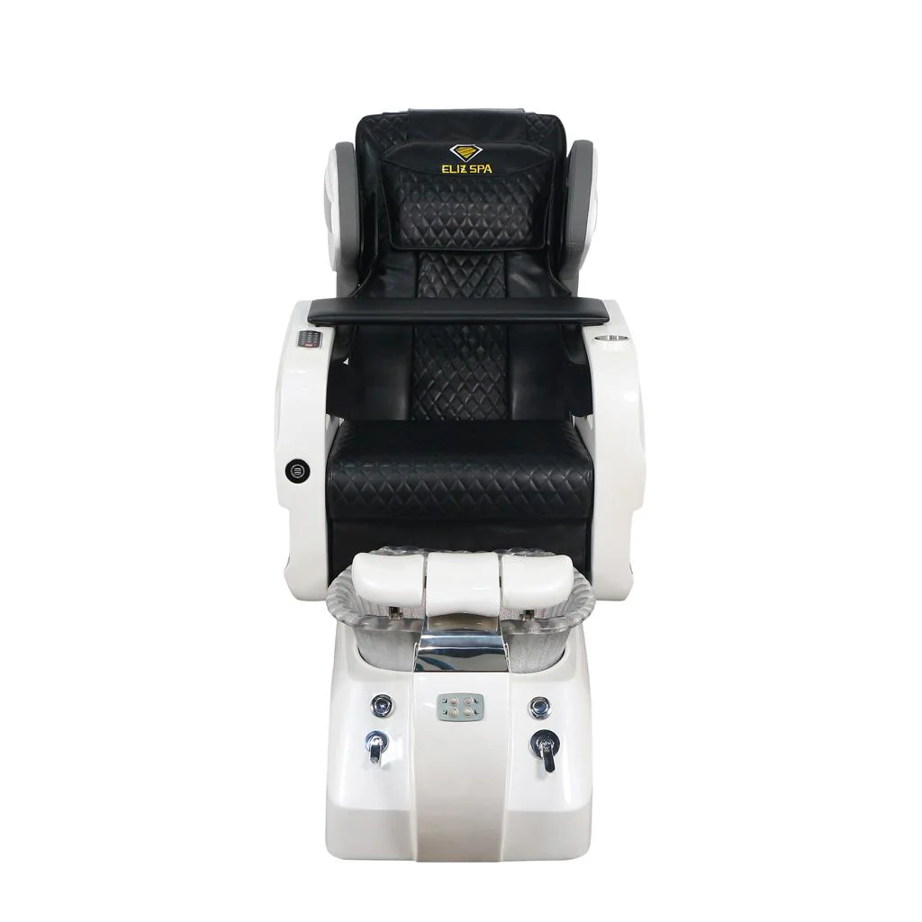 Pedicure Spa Chair - Titus (White | Black | White) - Image 2
