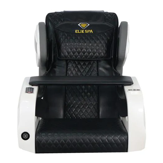 Pedicure Spa Chair - Titus (White | Black | White) - Image 6
