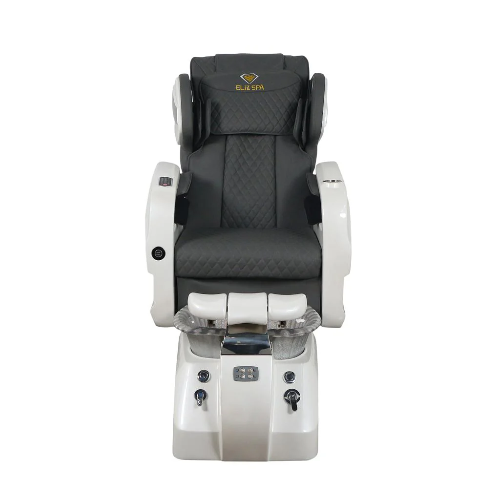 Pedicure Spa Chair - Titus (White | Grey | White) - Image 2