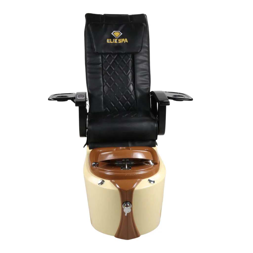 Pedicure Spa Chair - Toffee (Black | Black | Cream) - Image 2