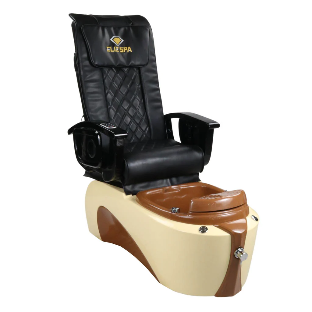 Pedicure Spa Chair - Toffee (Black | Black | Cream) - Image 3