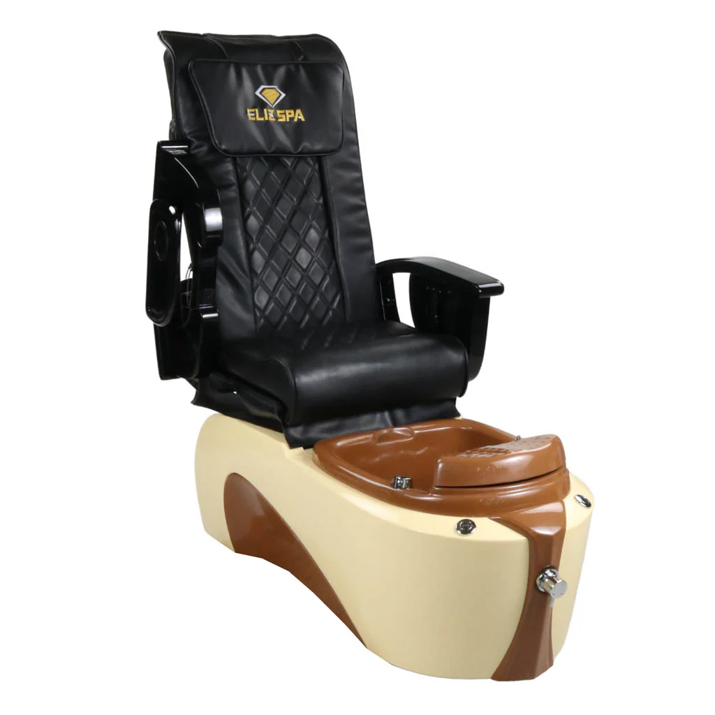 Pedicure Spa Chair - Toffee (Black | Black | Cream) - Image 6