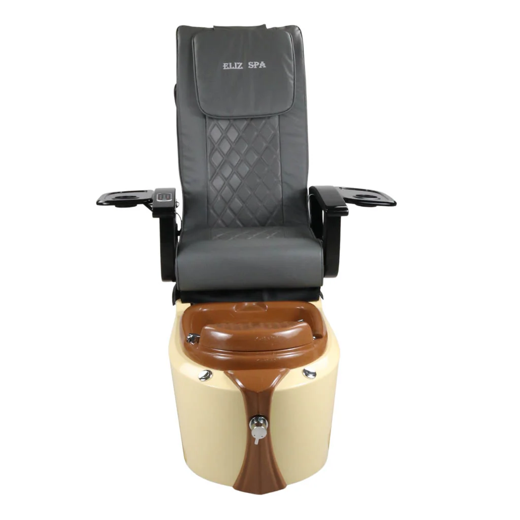 Pedicure Spa Chair - Toffee (Black | Grey | Cream) - Image 2