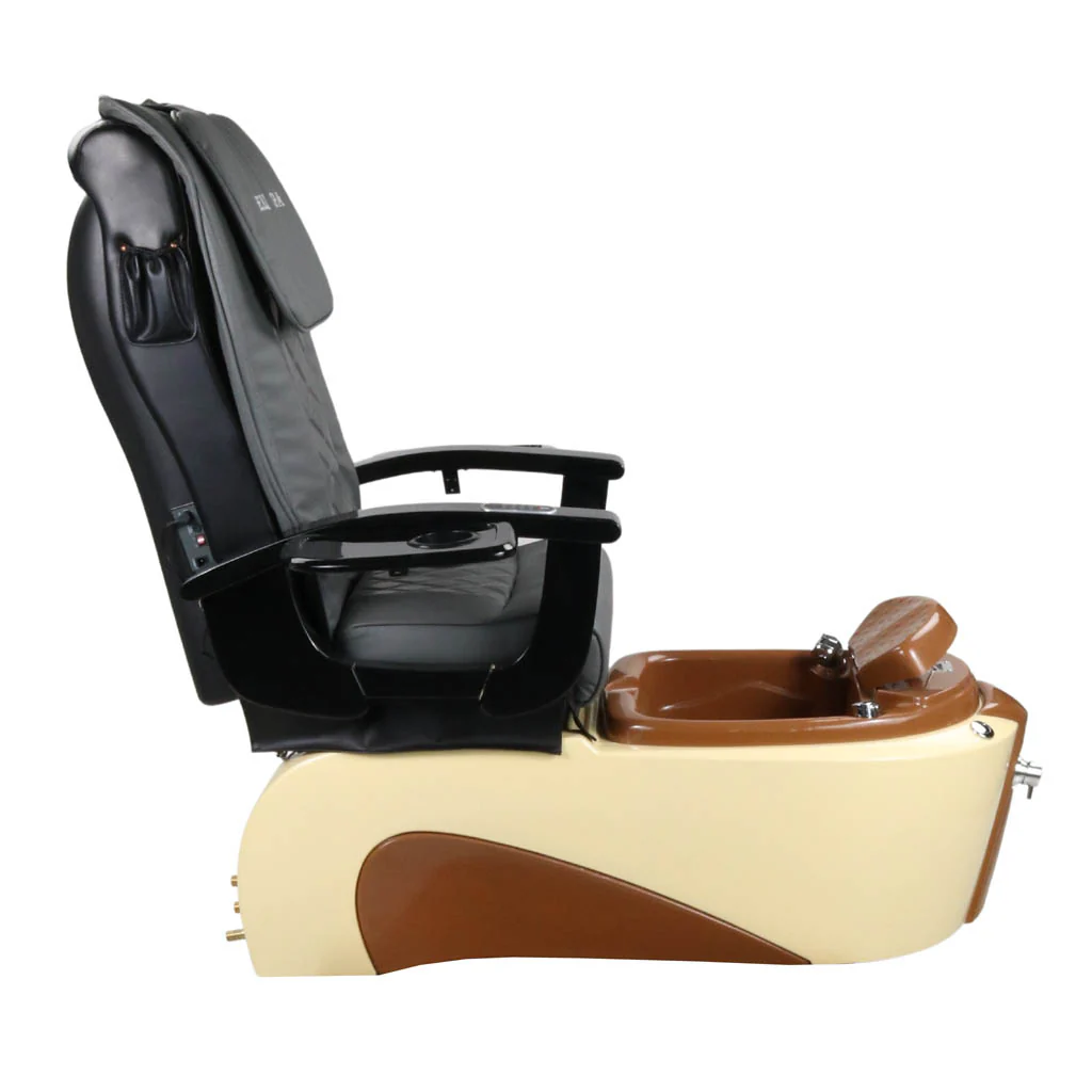 Pedicure Spa Chair - Toffee (Black | Grey | Cream) - Image 3
