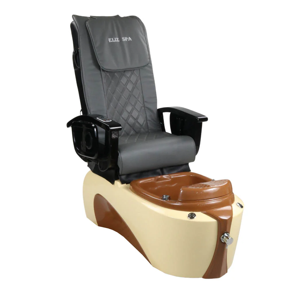 Pedicure Spa Chair - Toffee (Black | Grey | Cream) - Image 4