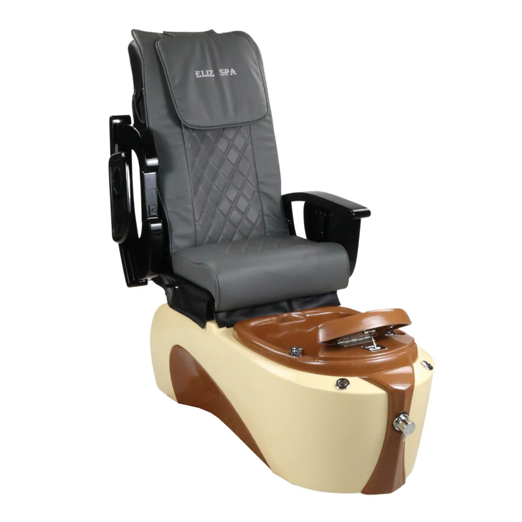 Pedicure Spa Chair - Toffee (Black | Grey | Cream) - Image 5