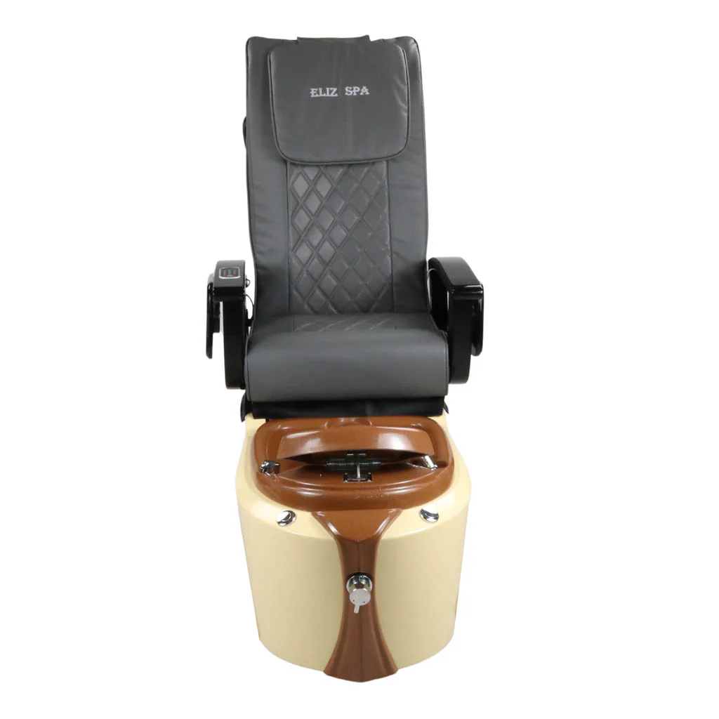 Pedicure Spa Chair - Toffee (Black | Grey | Cream) - Image 6