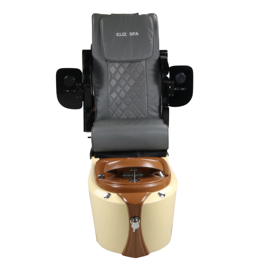 Pedicure Spa Chair - Toffee (Black | Grey | Cream) - Image 7