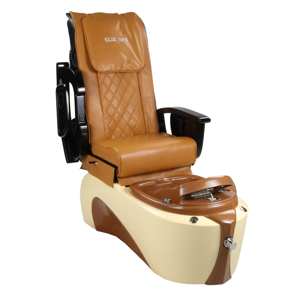 Pedicure Spa Chair - Toffee (Black | Mustard | Cream) - Image 4