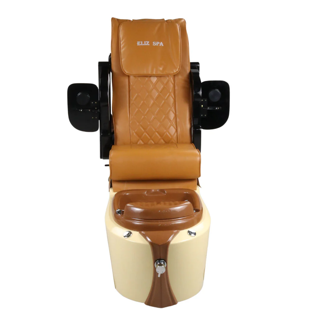 Pedicure Spa Chair - Toffee (Black | Mustard | Cream) - Image 6
