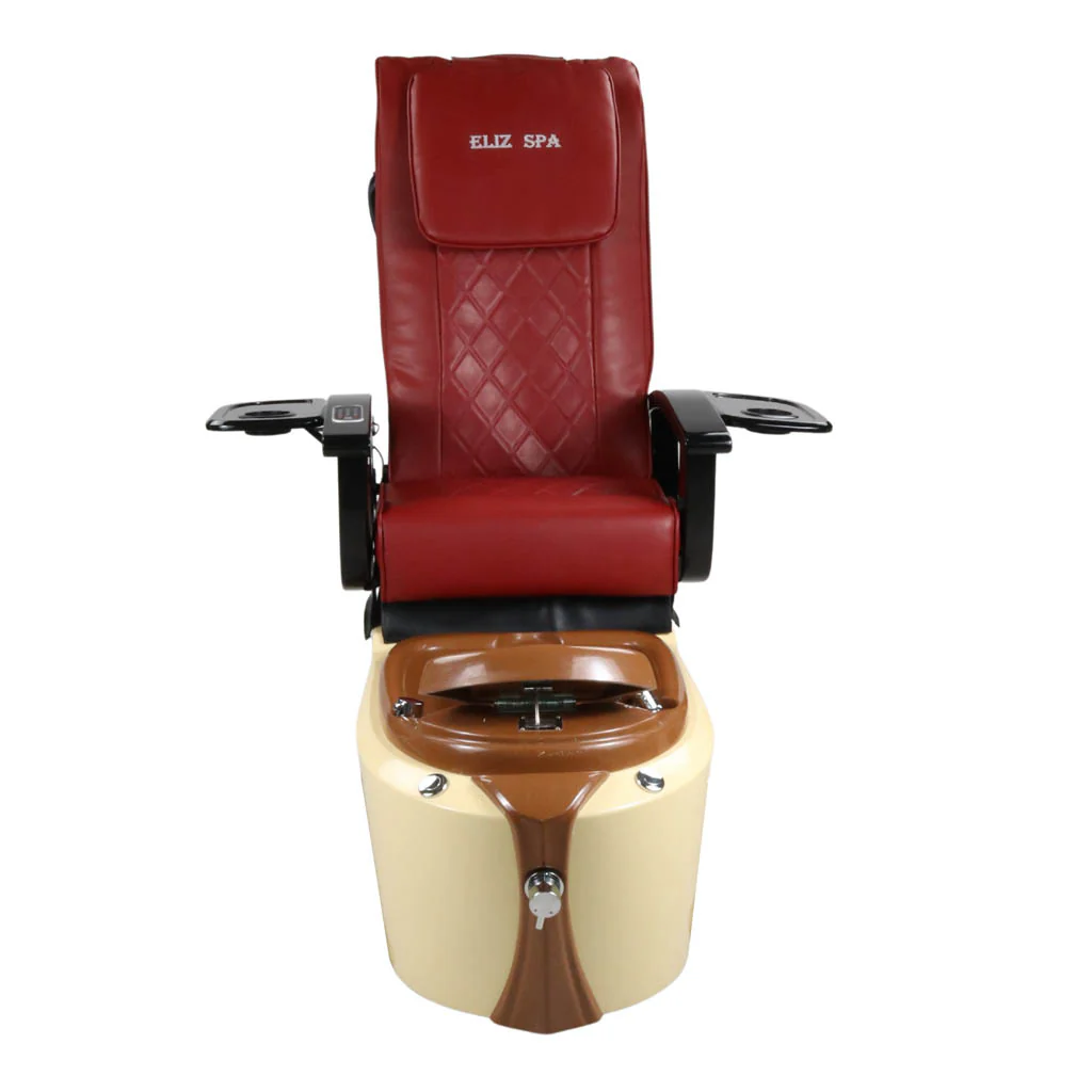Pedicure Spa Chair - Toffee (Black | Red | Cream) - Image 2