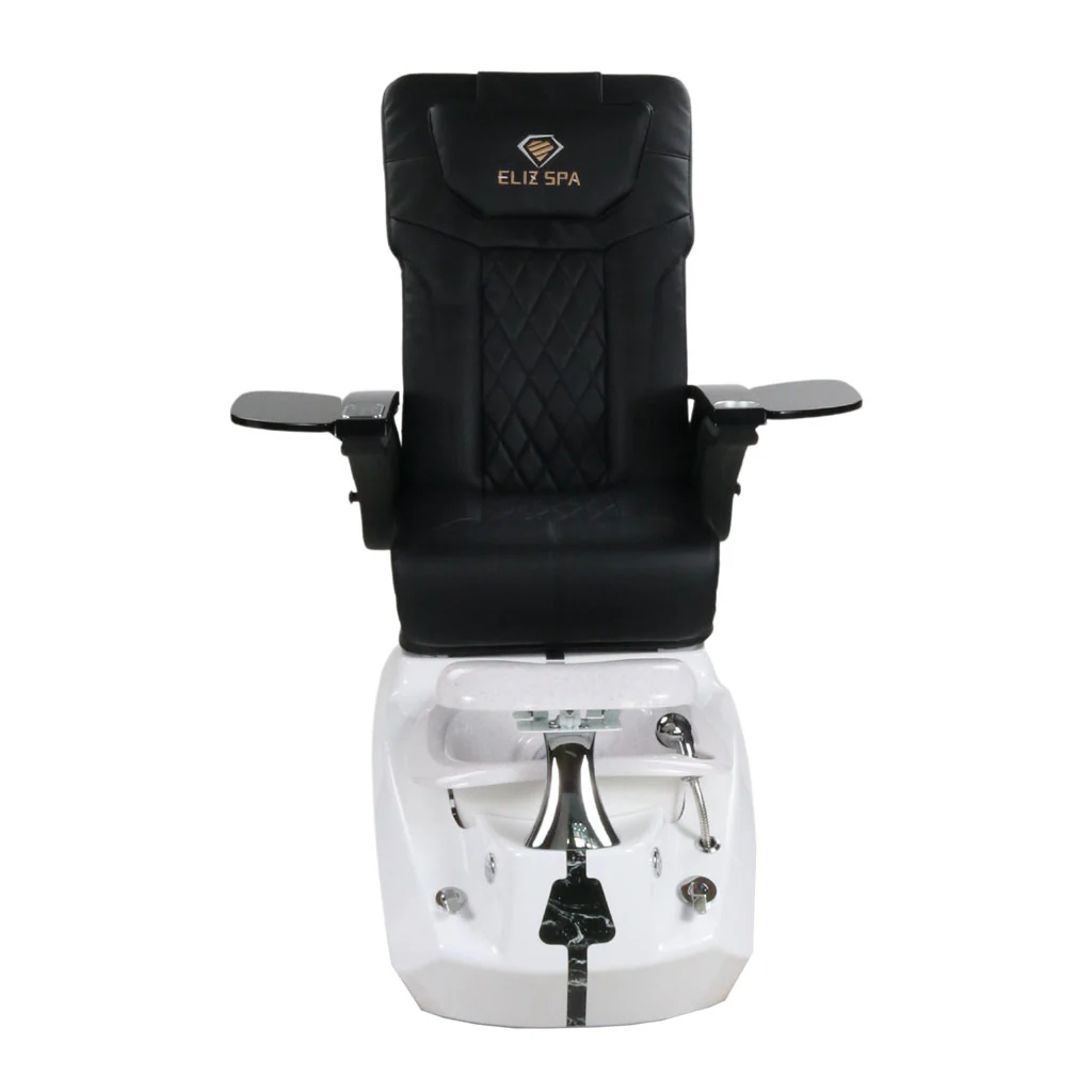 Pedicure Spa Chair - Zeta (Black | Black | White) - Image 2