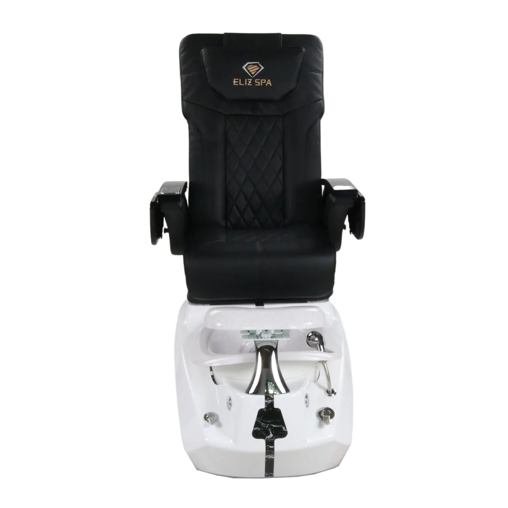 Pedicure Spa Chair - Zeta (Black | Black | White) - Image 5